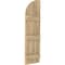 Ekena Millwork Americraft 4-Board (3 Batten) Wood Joined Board-n-Batten Shutters w/ Arch Top, ARW401BQ414X77UNH, PR ARW401BQ414X77UNH - alternate 9